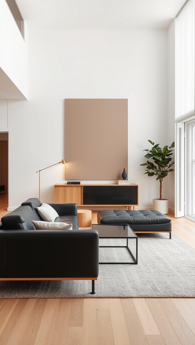 1. Sleek Minimalist Living Room