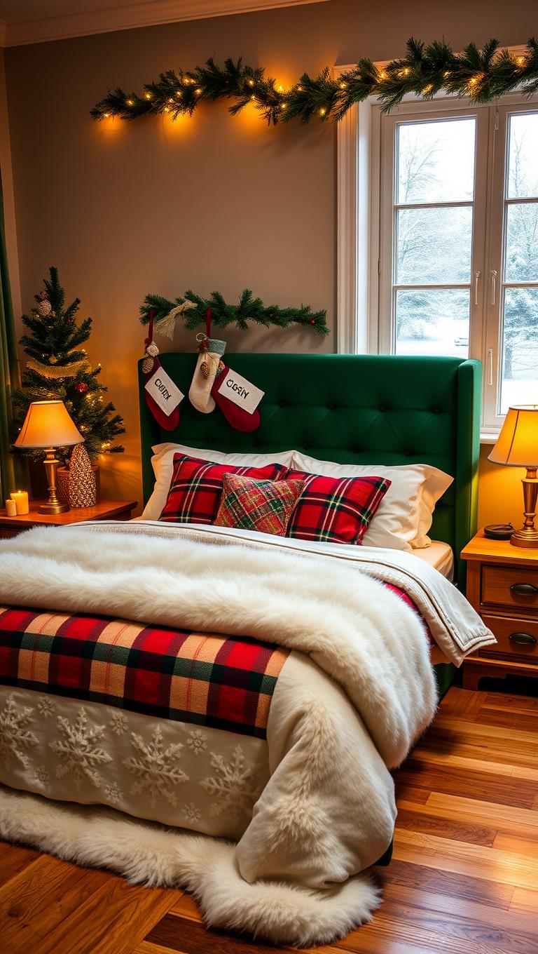 10. Stockings Display On Headboard