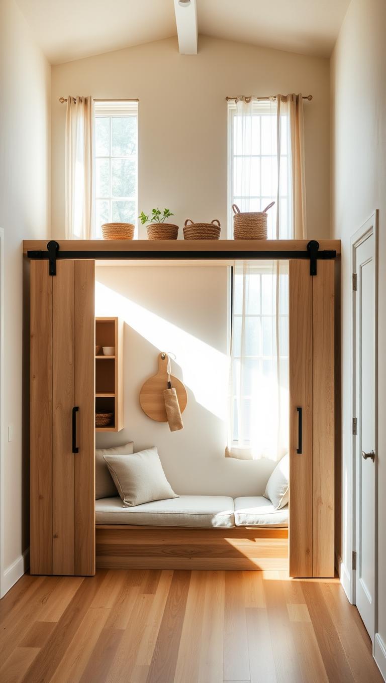 11. Barn Doors and Hidden Storage
