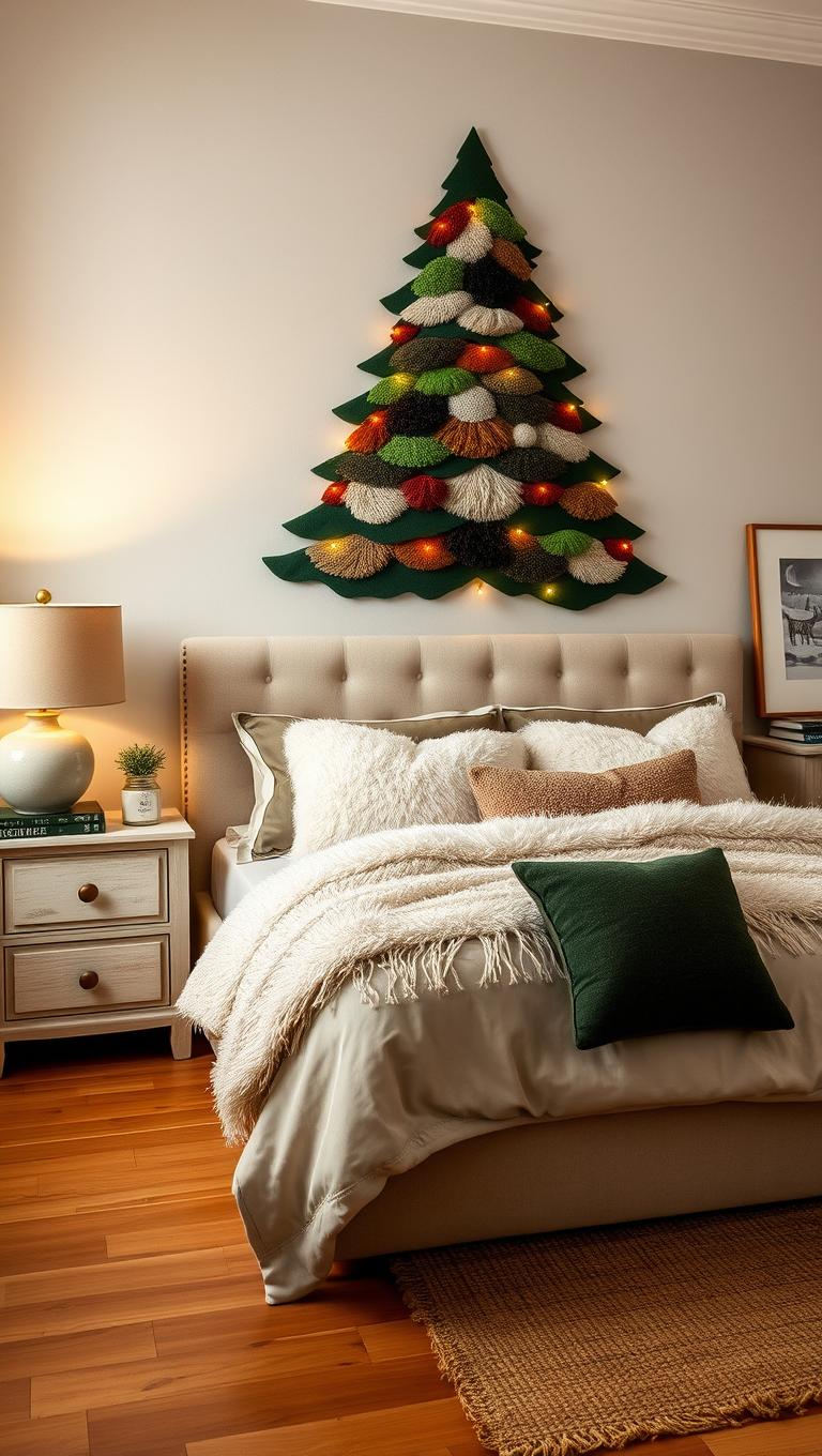 11. Plush textile tree as wall art