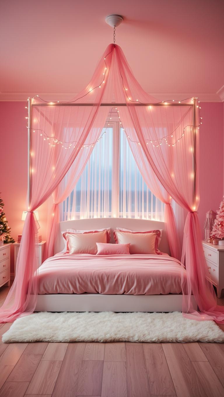12. Fairy Lights and Canopy for Dreamy Mood