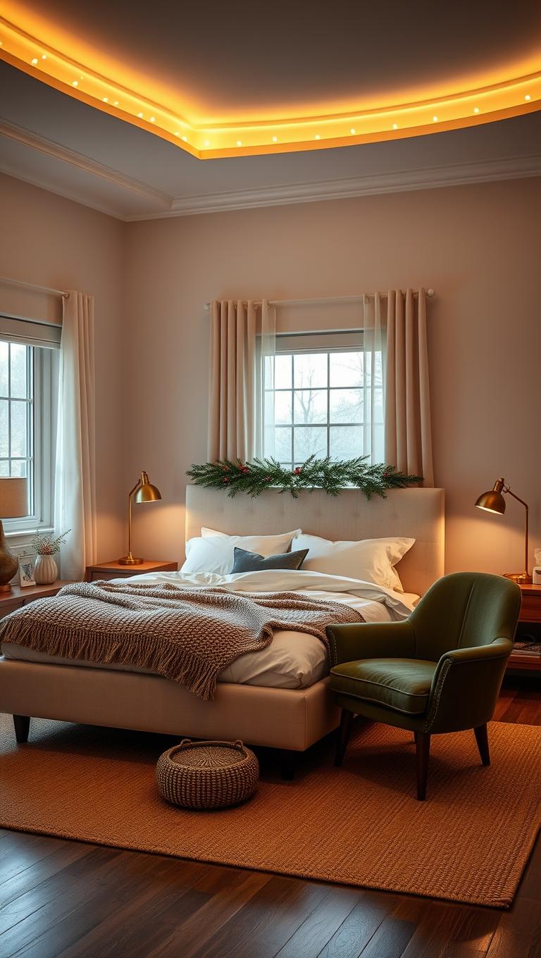 12. Rope Lights Around Ceiling Perimeter