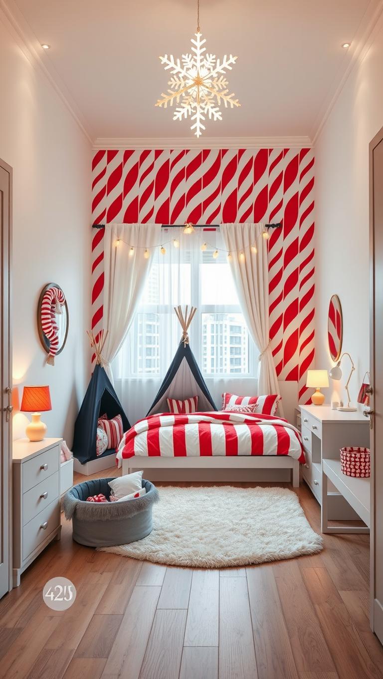 13. Candy Cane Stripe Accents