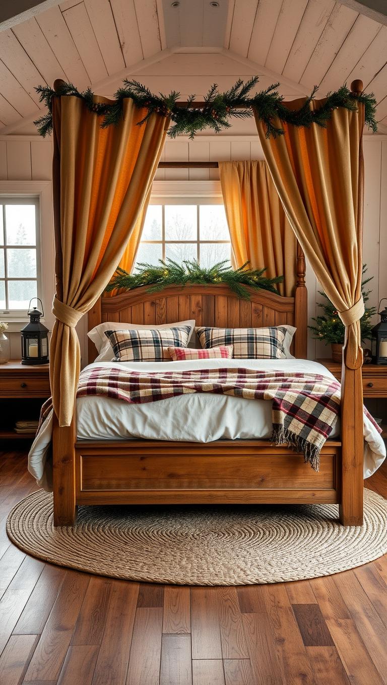 14. Canopy or Rustic Curtains for Privacy