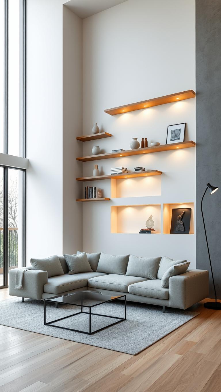 14. Floating Shelves and Wall Niches