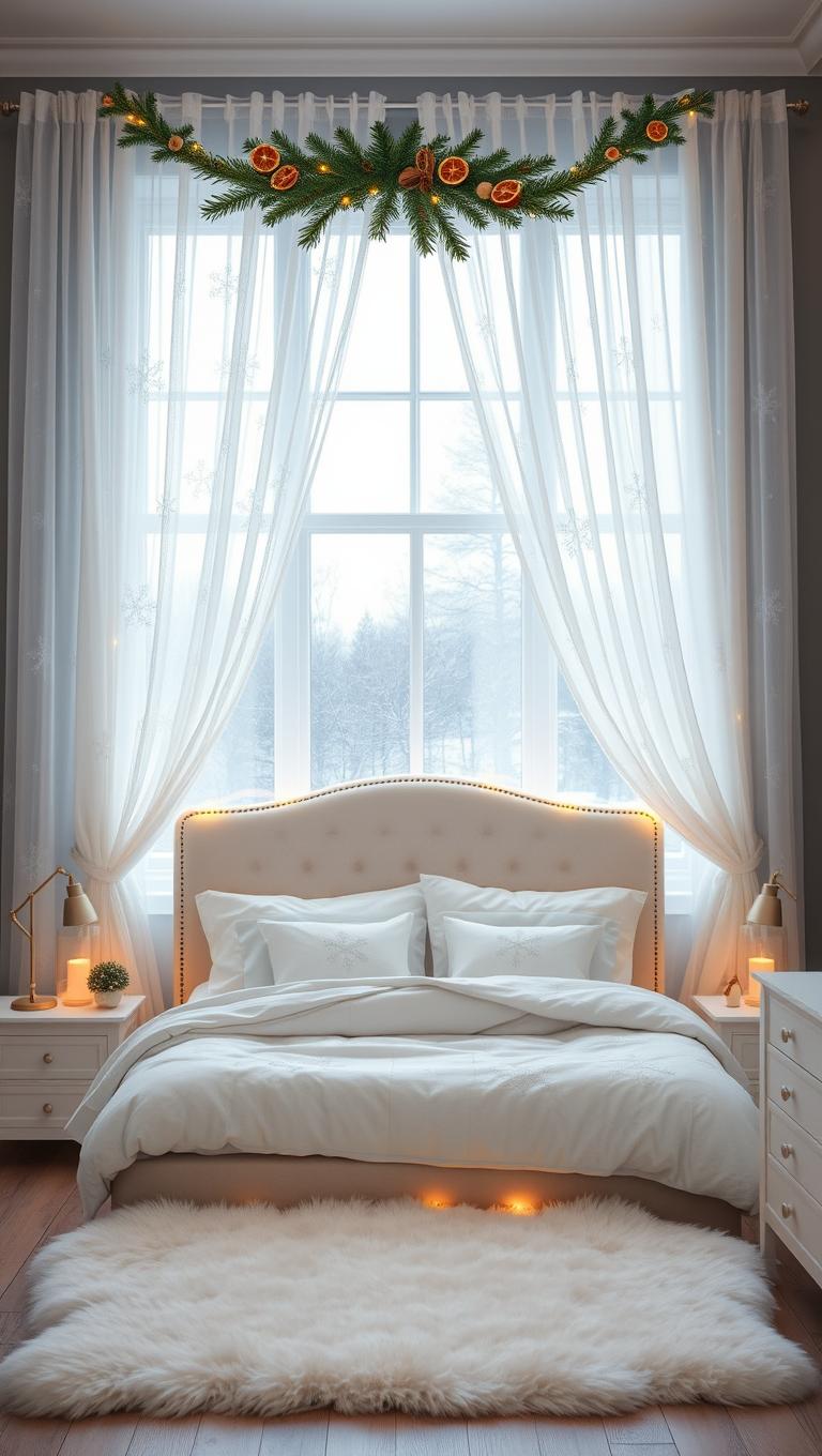 14. Snowy White Themed Curtains