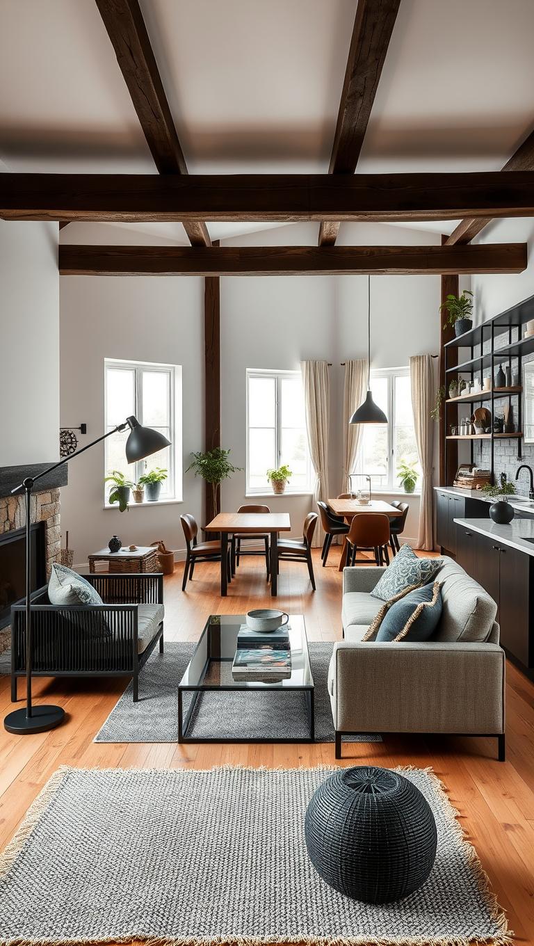 15. Black Metal Accents for Modern Edge