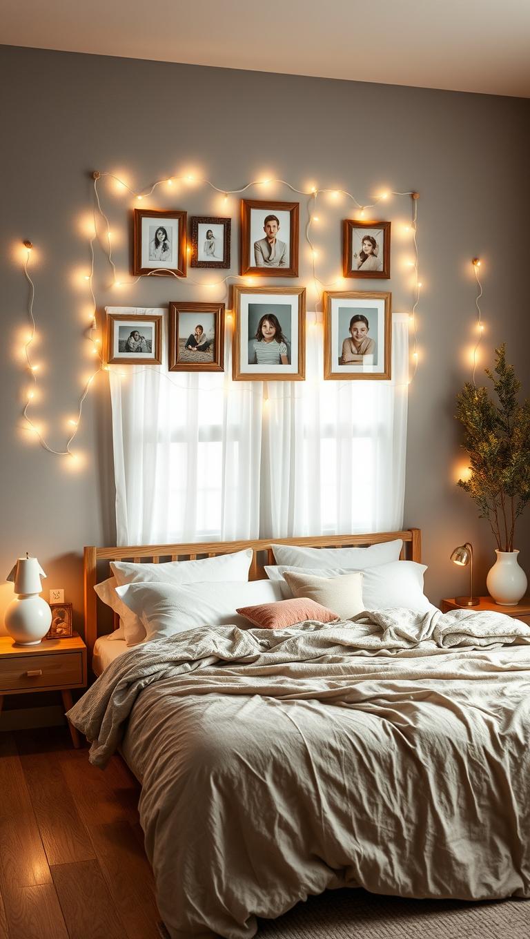 15. Warm White Photo Grid with Lights