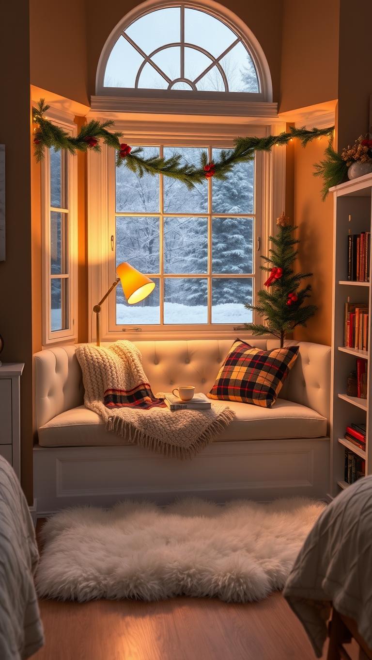 16. Reading Nook with Holiday Throw