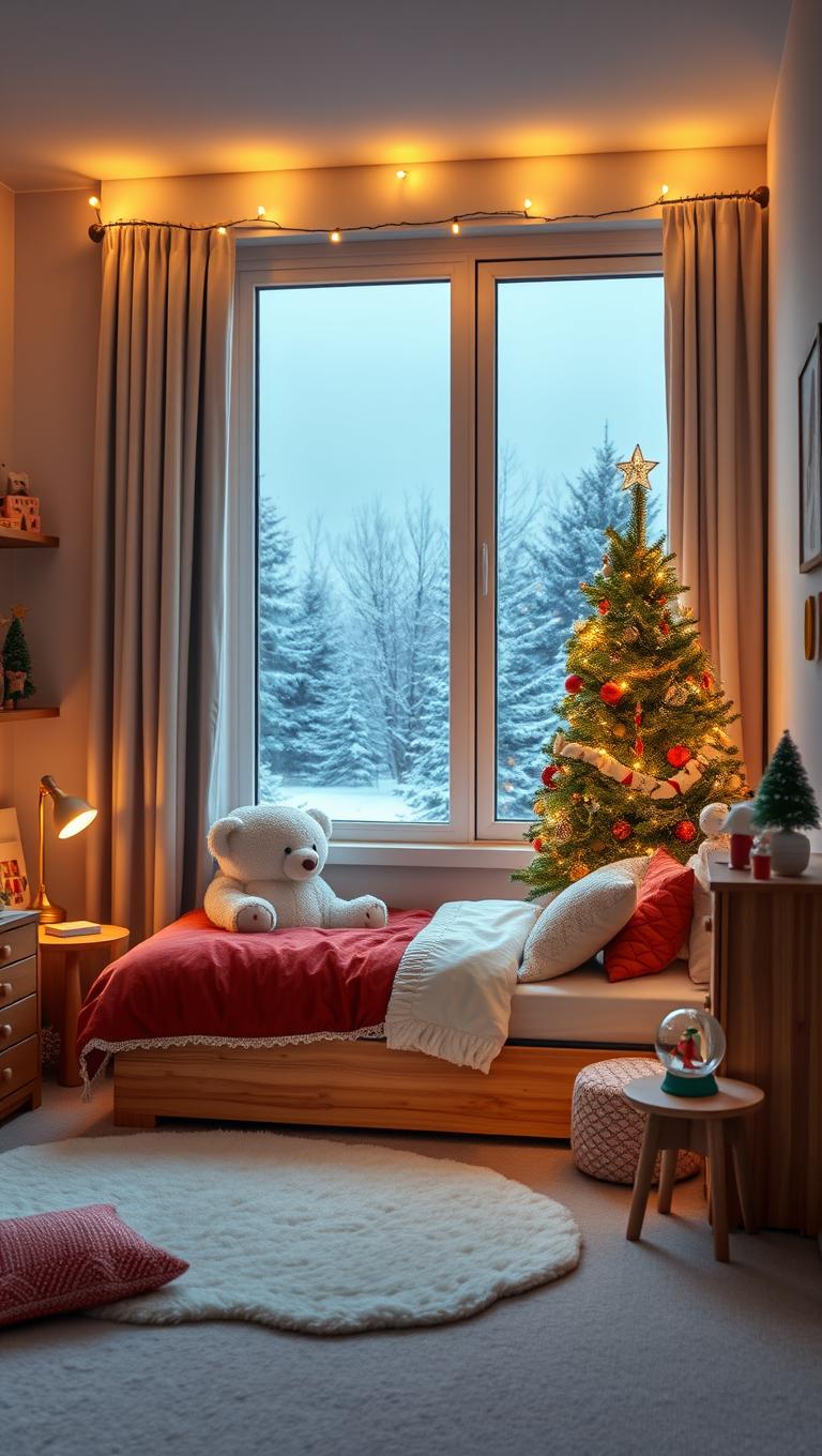 17. Snowy Window Silhouettes