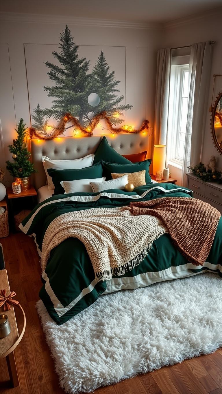 17. Tree Inspired Bedding with Star Topper