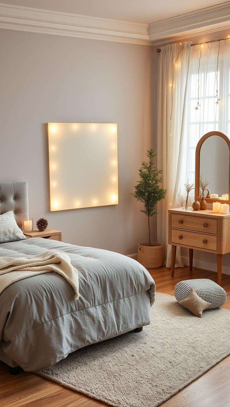 18. Frosted mirror glow