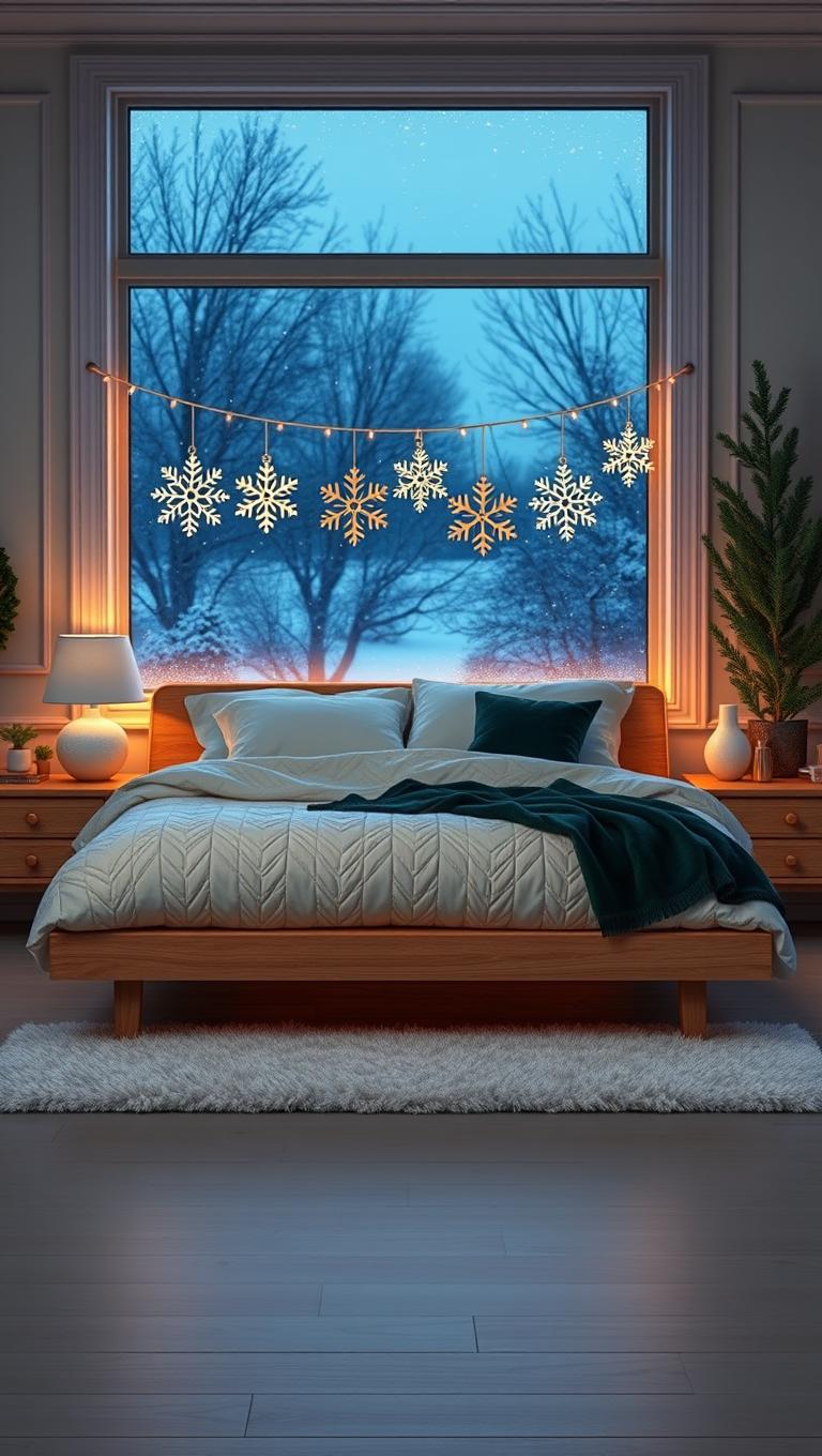 19. Snowflake Ornaments with Hidden Lights