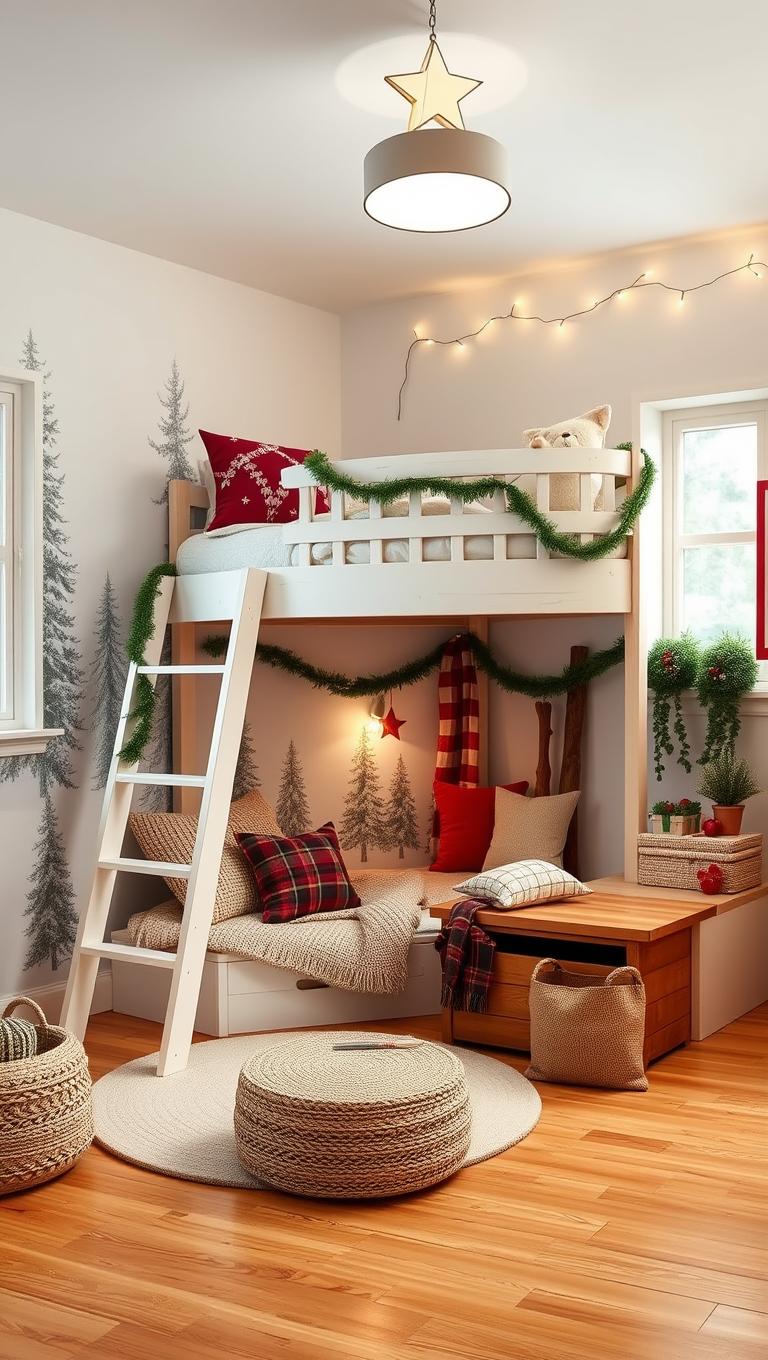 2. Christmas Cabin Bed Space