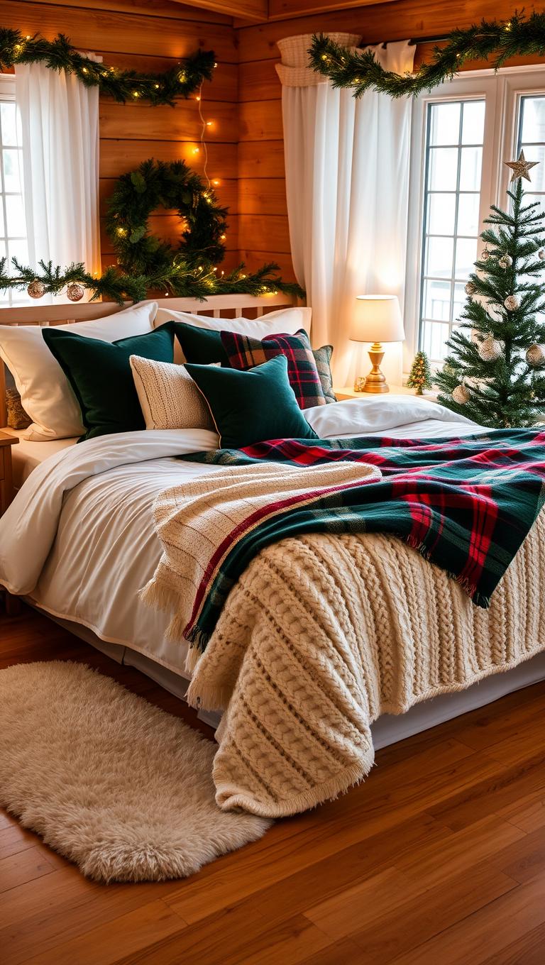 2. Festive Bedding and Textiles