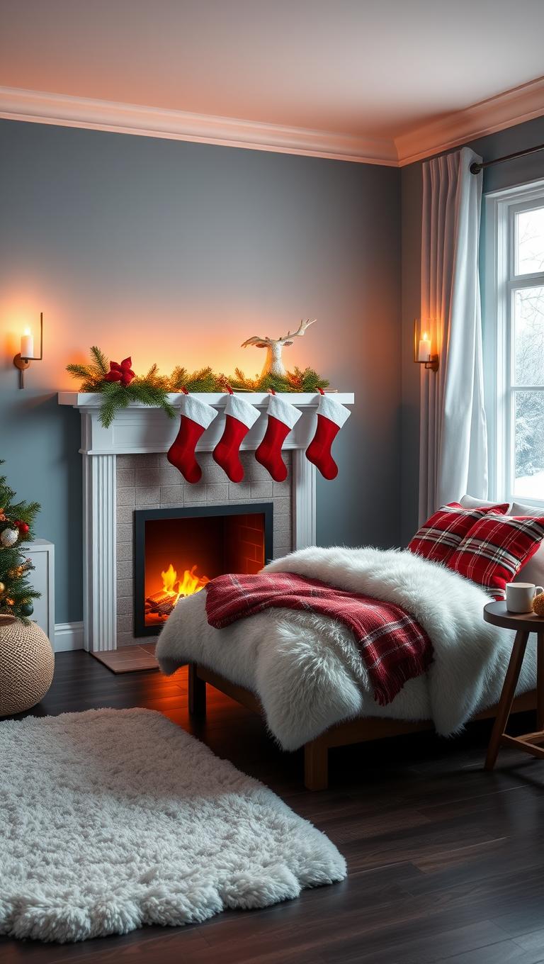 2. Stockings and Fireplace Illusion