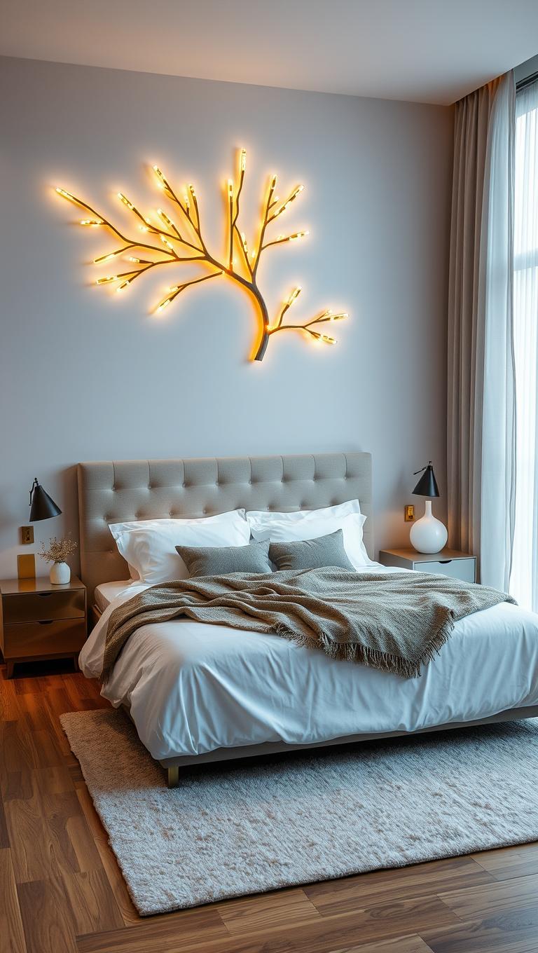 2. Wall Art Shaped Light Installation