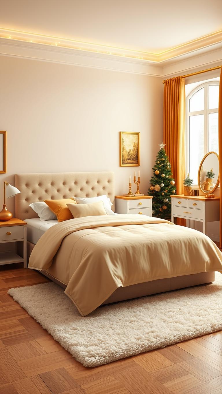 20. Gold Accents for Festive Glow