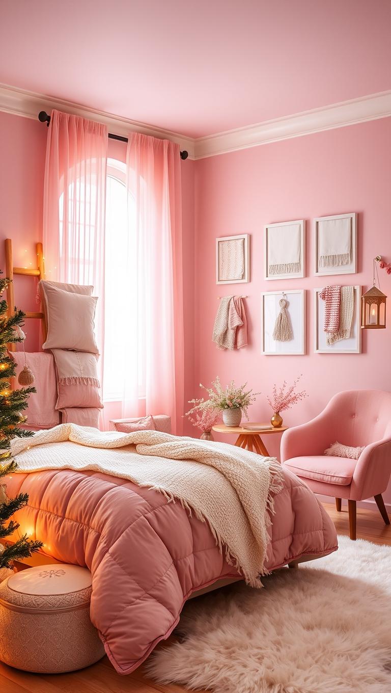 20. Pink Quilt Display and Gallery Wall