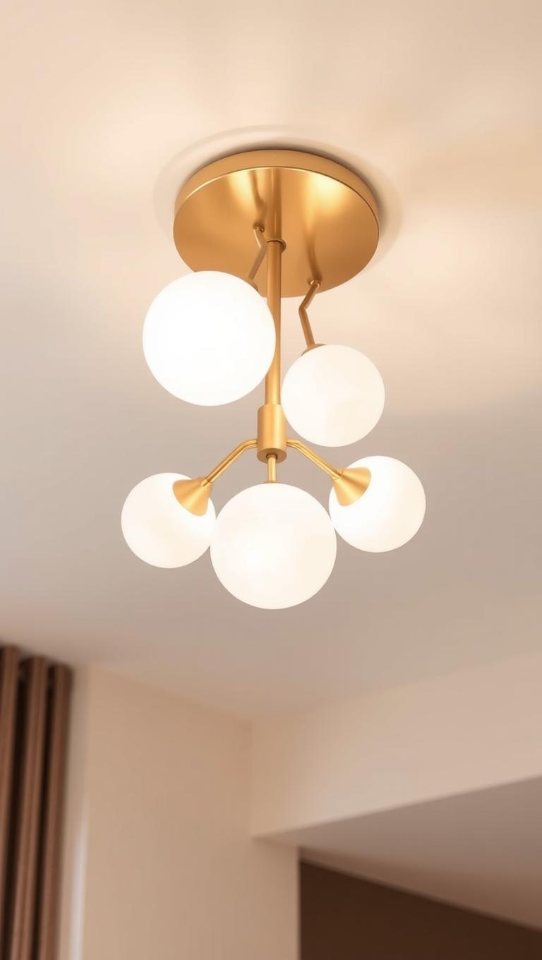 21. Champagne Nude Ceiling Light Fixtures