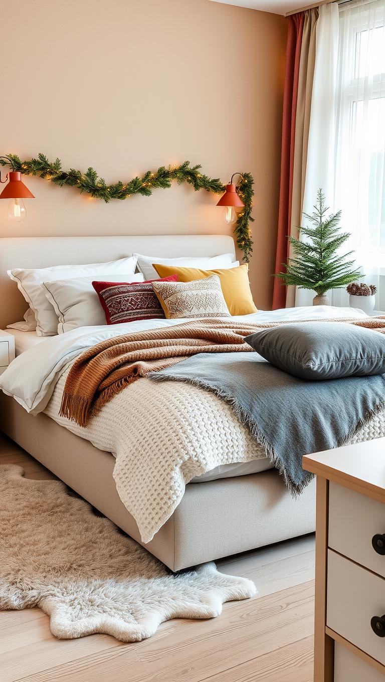 21. Textile Layering with Throws and Cushions