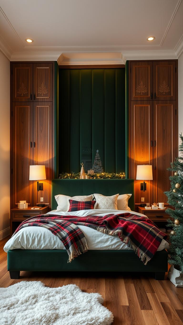 22. Built in storage hidden behind decorative panels