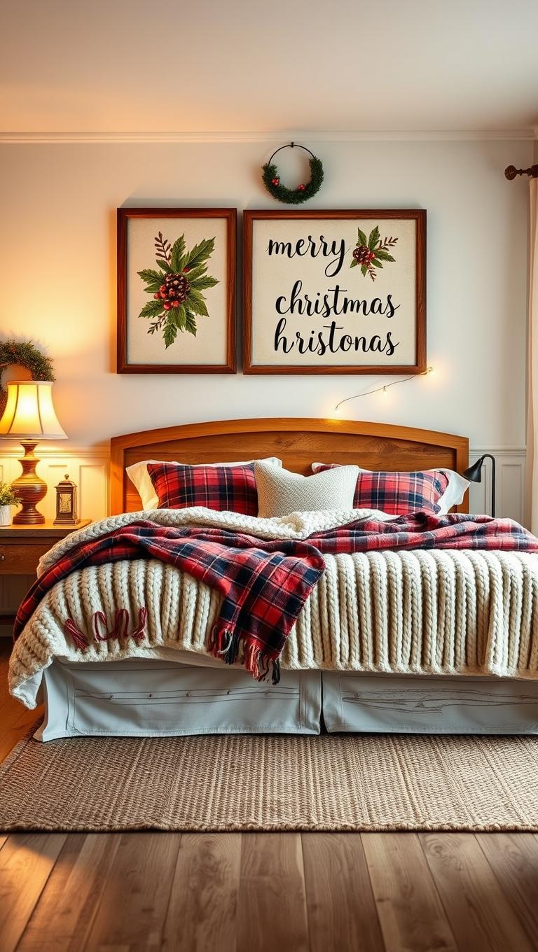 22. Wall Art with Holiday Motifs