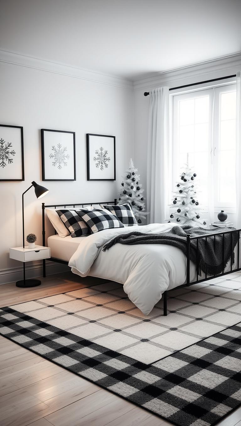 23. Black and White Christmas Motifs