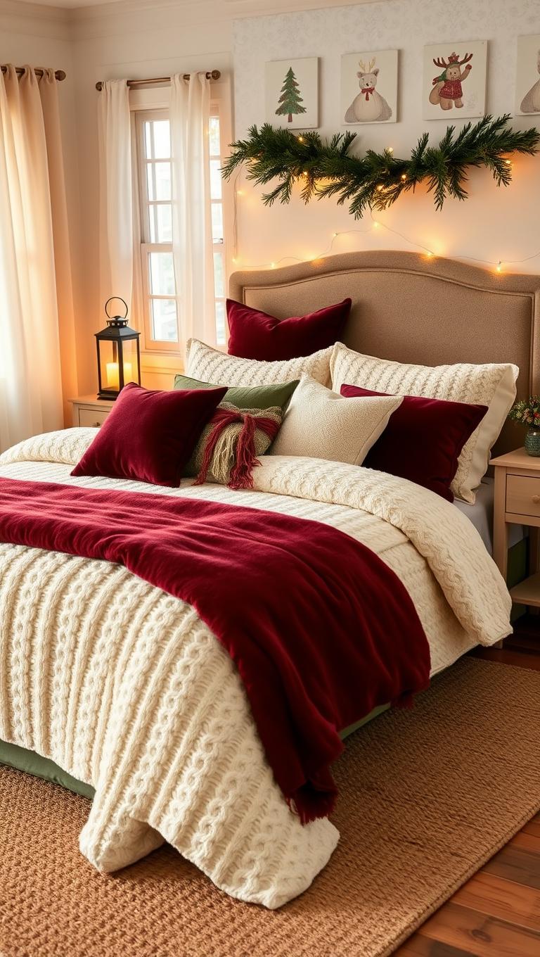 25. Cable Knit Bedding And Plush Throws