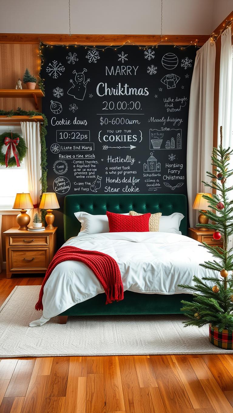 28. Chalkboard Wall For Festive Notes