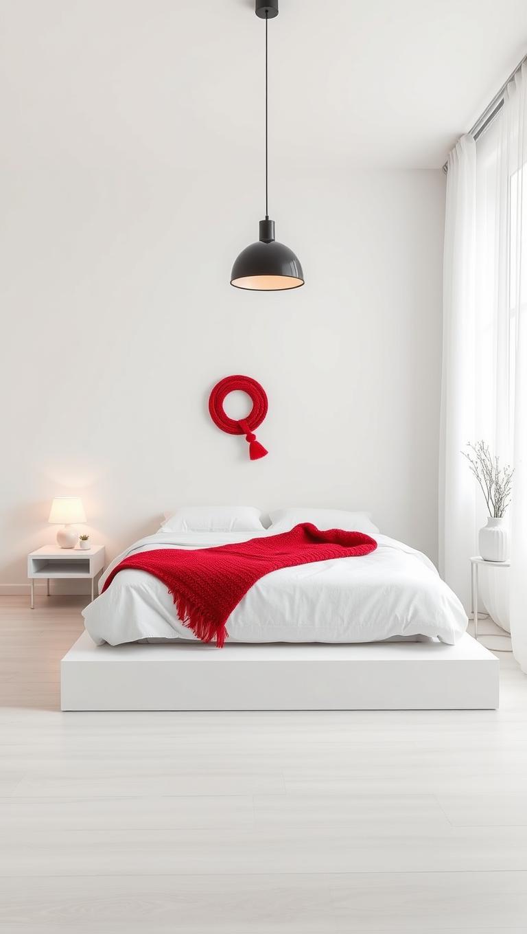 29. Minimalist approach with a single red focal point