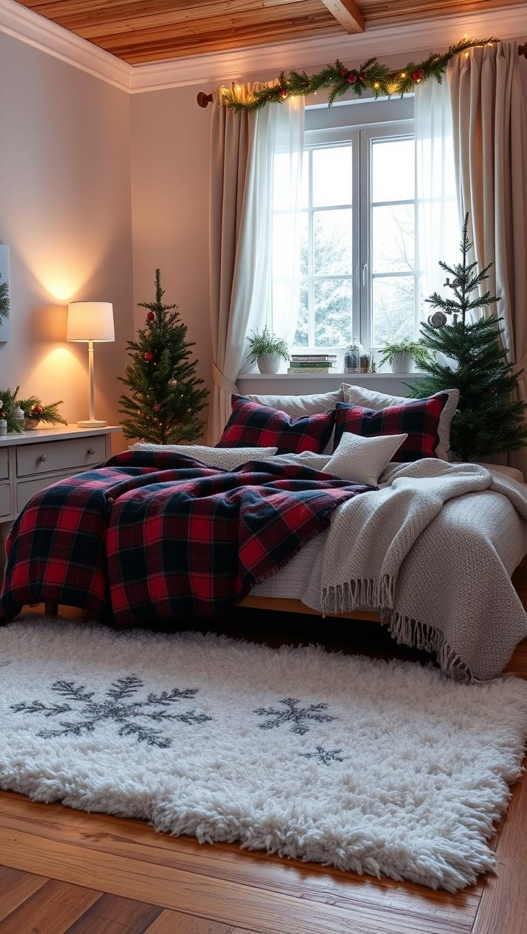 29. Snowy Rug And Warm Lighting