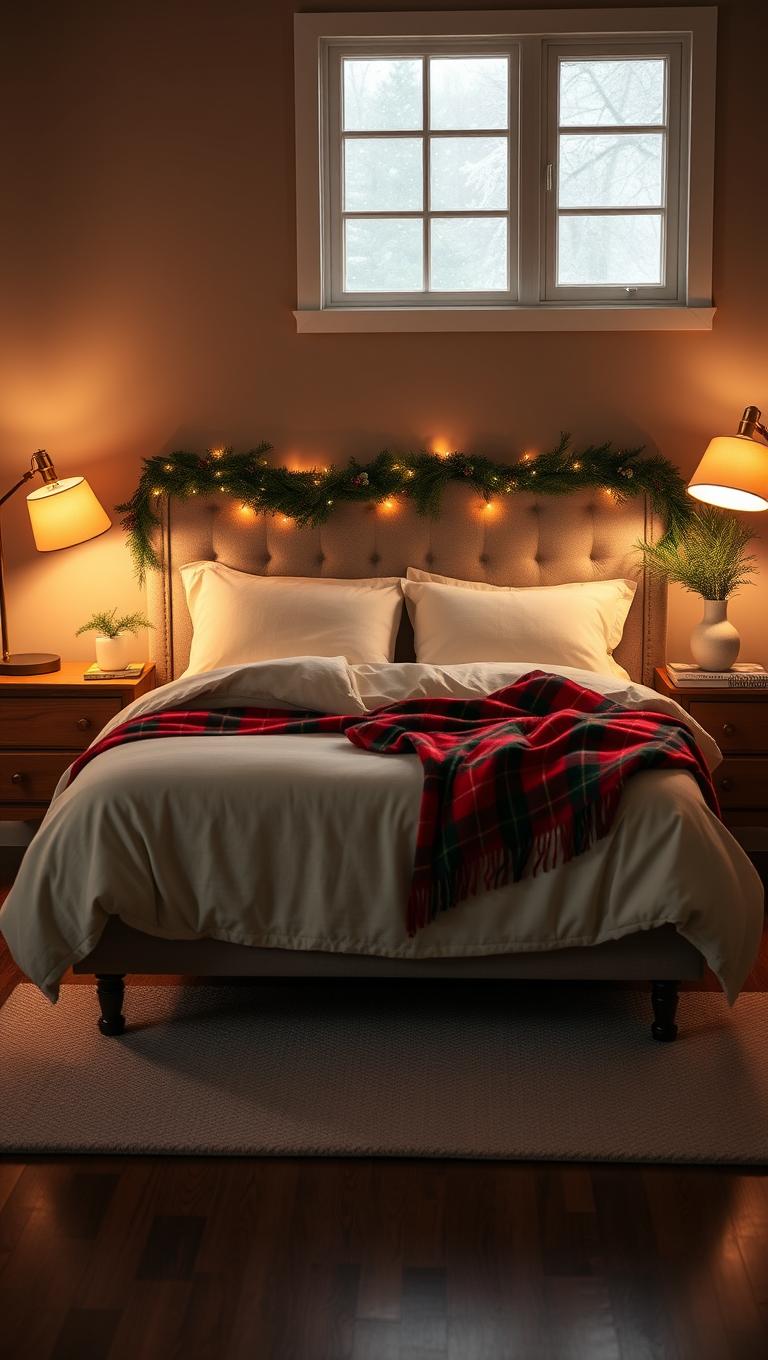 30. Nightstand lighting with warm task lamps