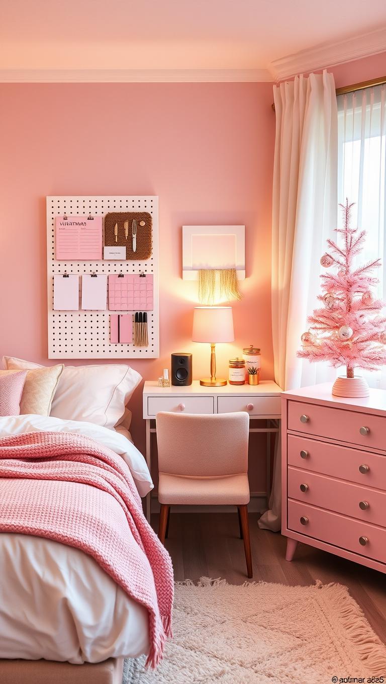 30. Pink Command Center for Morning Routine