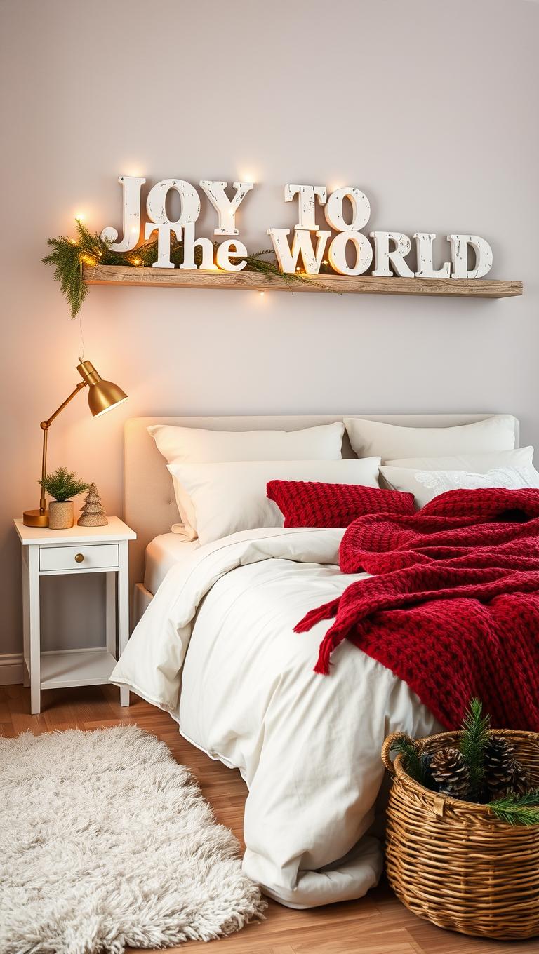 31. Word art with a holiday phrase