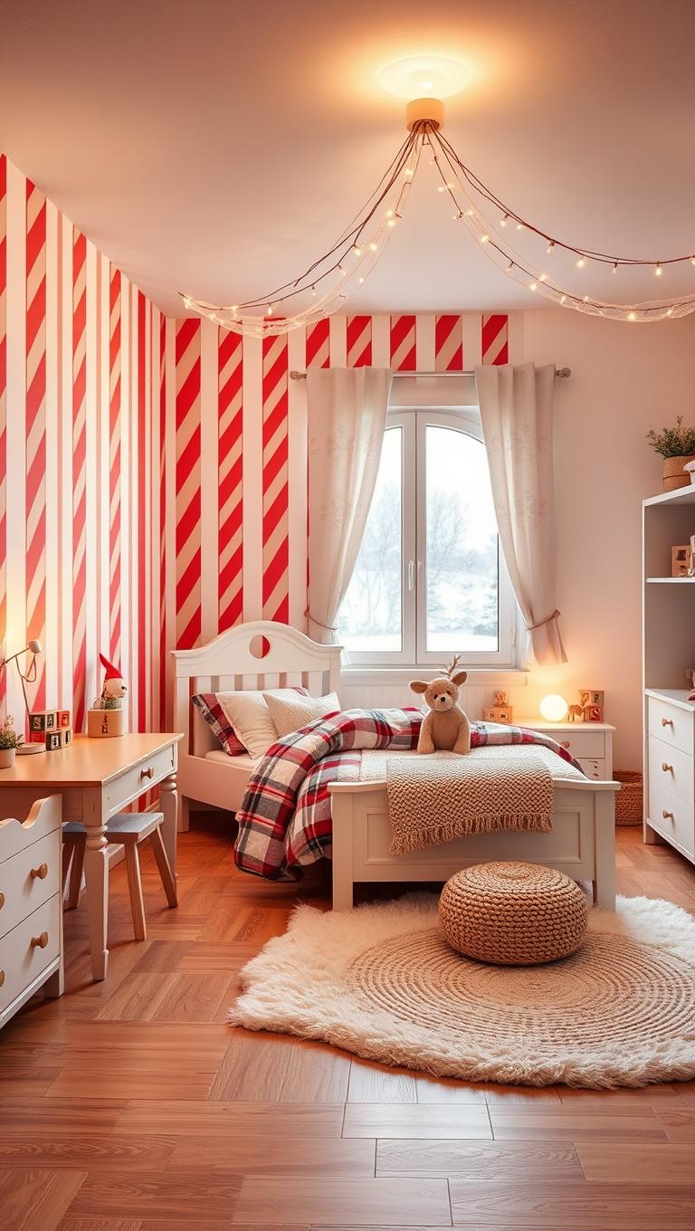 32. Peppermint Stripe Wallpaper Accent