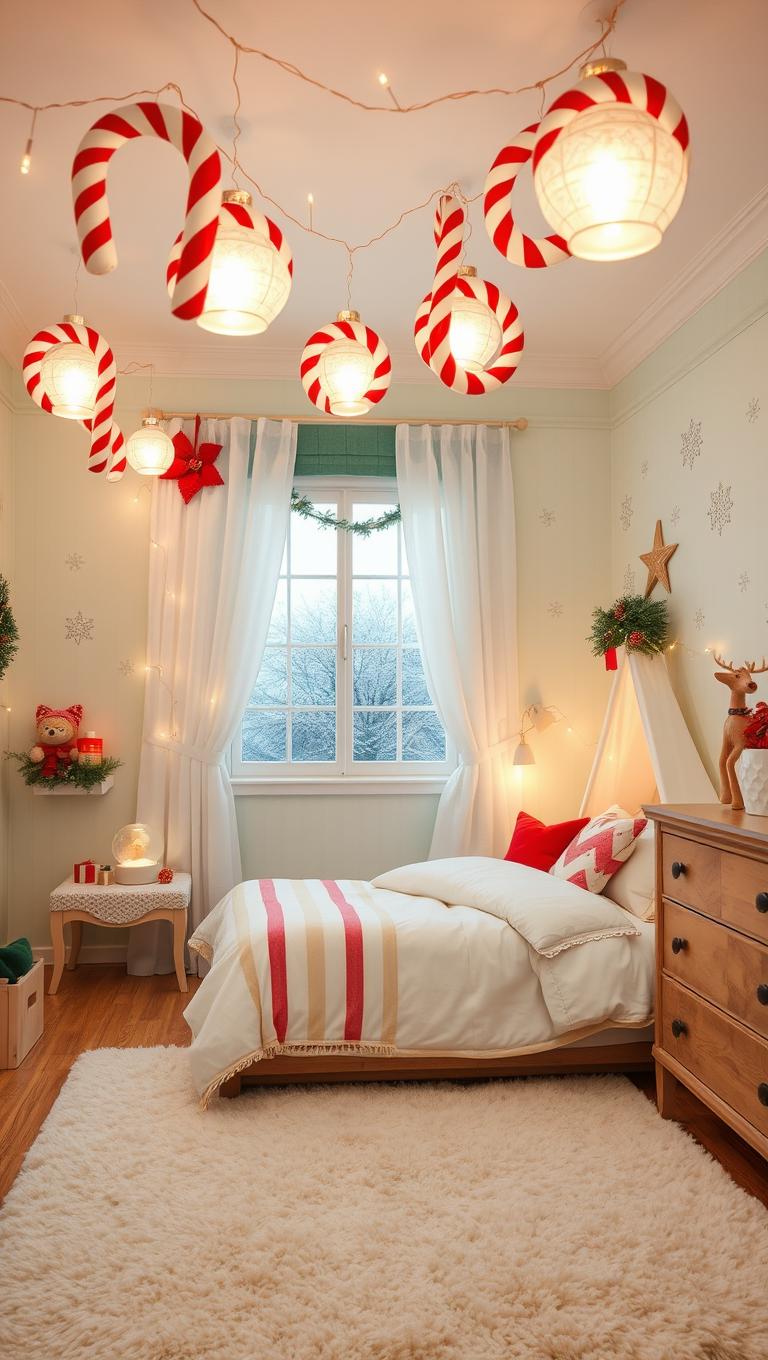 33. Candy Cane Lanterns
