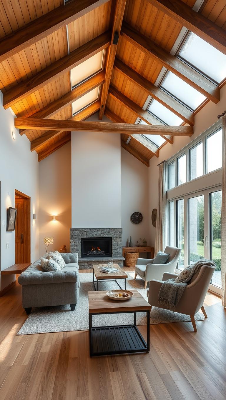 33. Lighting Faux Skylights for Coziness