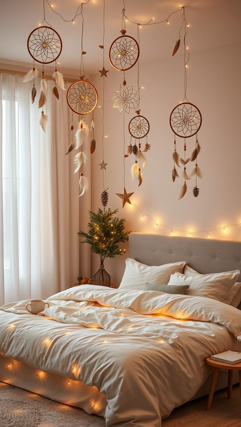 34. Lighted Dreamcatchers or Hanging Ornaments
