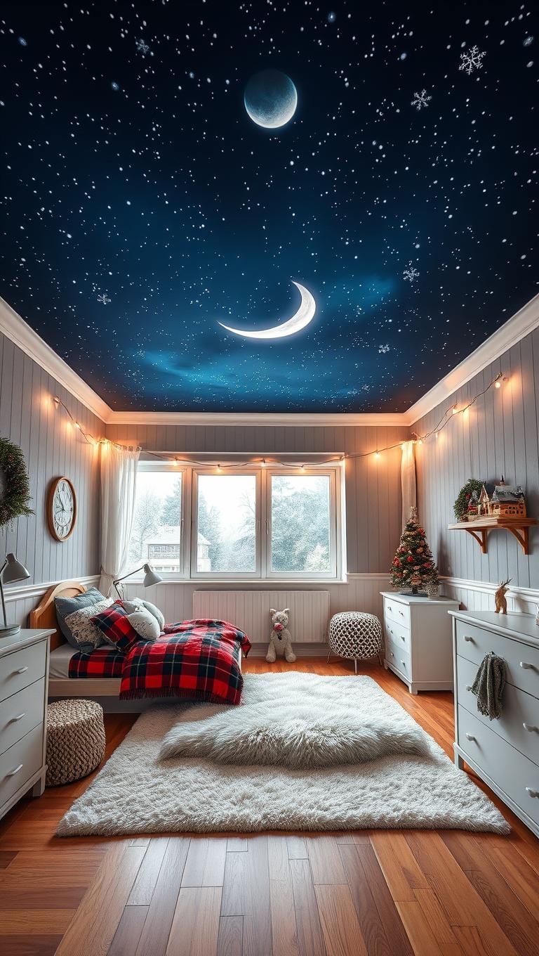 34. Winter Sky Ceiling Mural