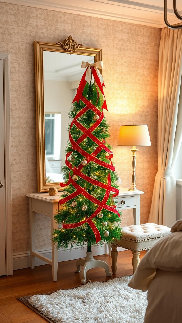 35. Deco mesh tree on vanity