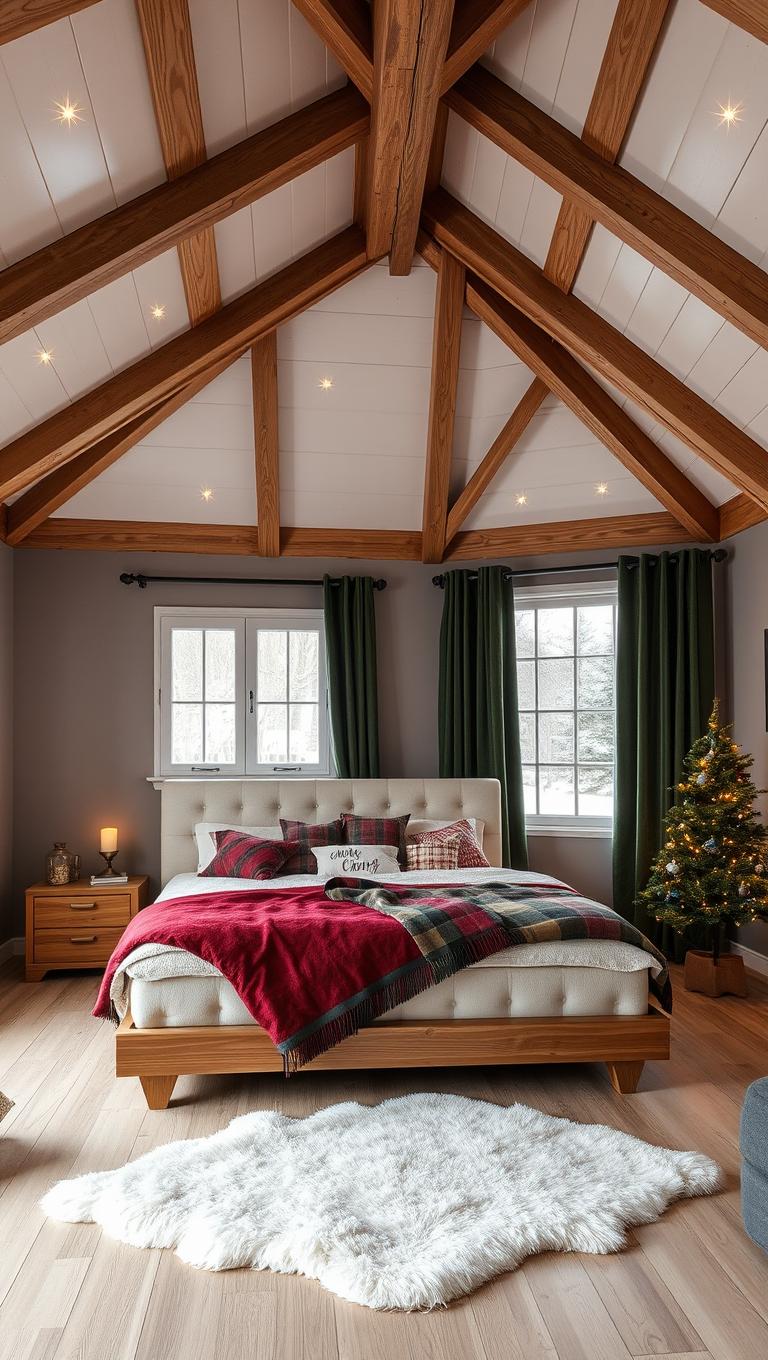 36. Ceiling details like lattice beams or painted panels