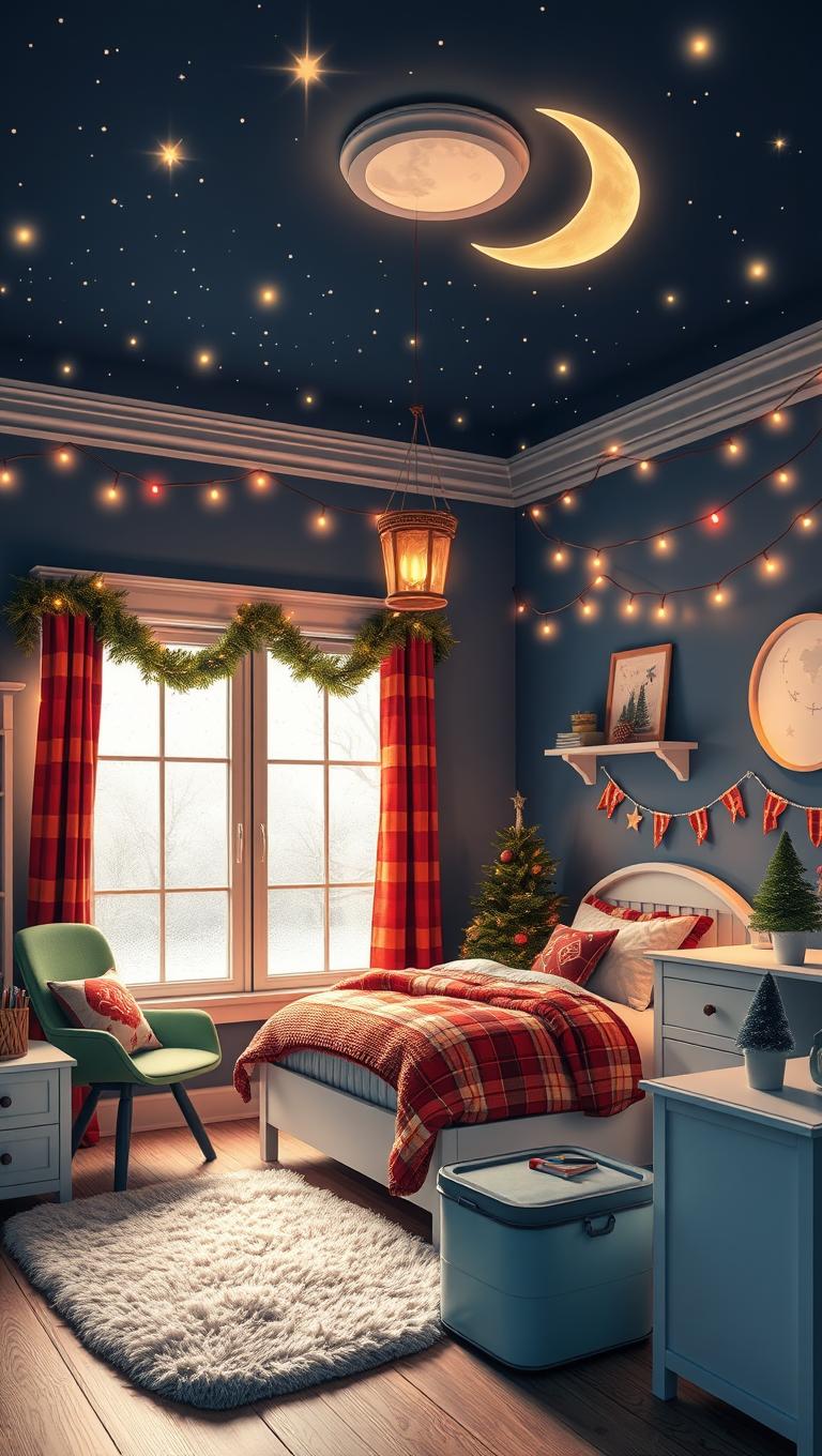 37. Magical Glow in the Dark Stars on Ceiling