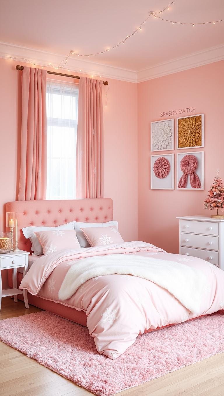 37. Season Switch with Pink Duvet Covers