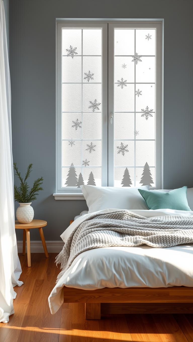 37. Snowy window decals