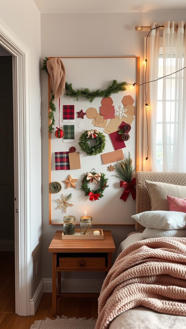 39. Mood board with holiday color palette