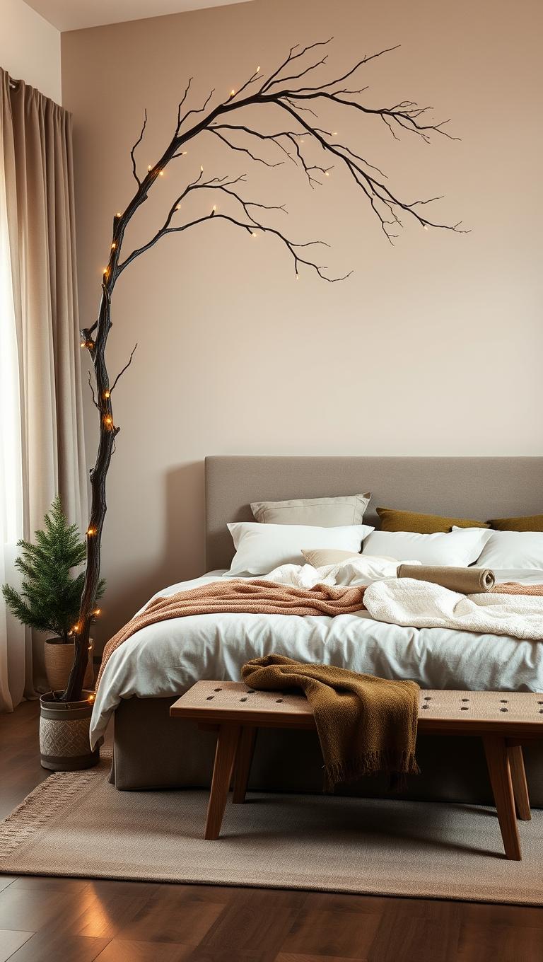 39. Tree Branch Light Sculpture