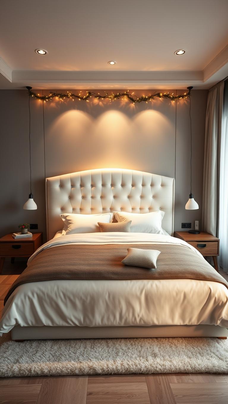 4. Headboard Highlight with Spotlight LEDs