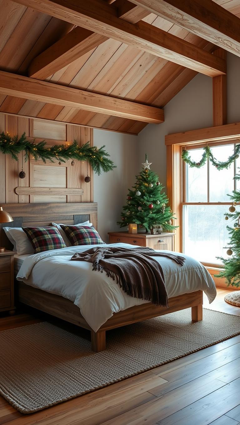 4. Rustic timber accents for cozy warmth