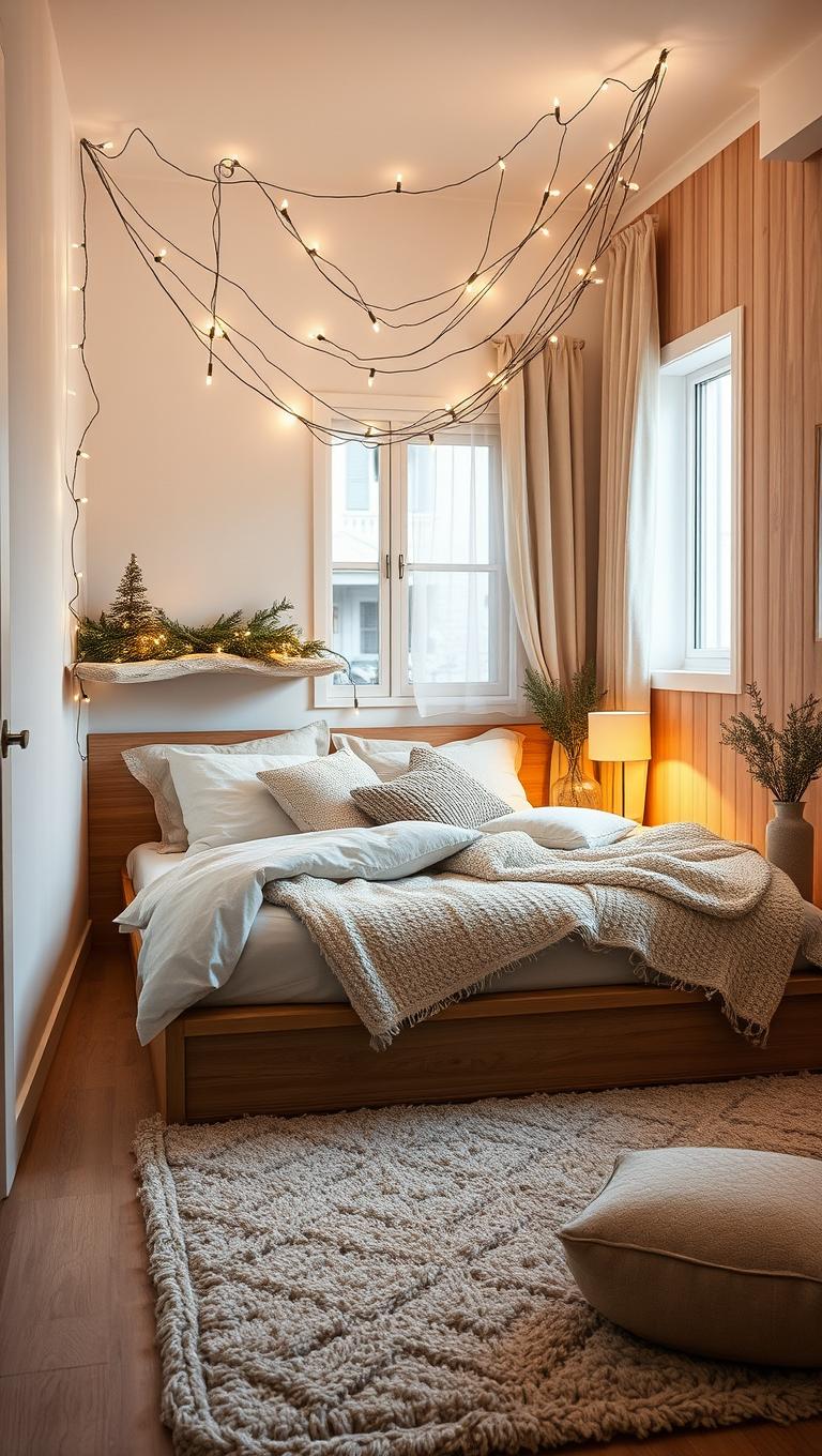 42. Bed Nook with Tiny LEDs